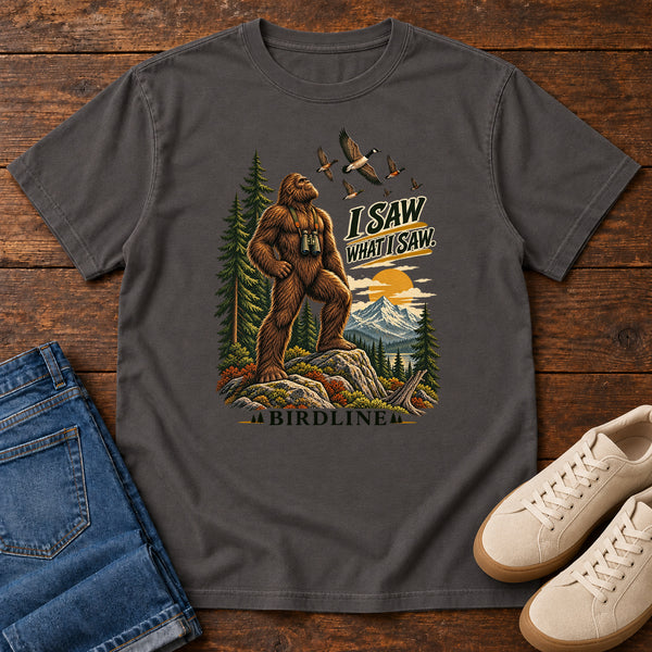 I Saw What I Saw Bigfoot T-Shirt, alternate view