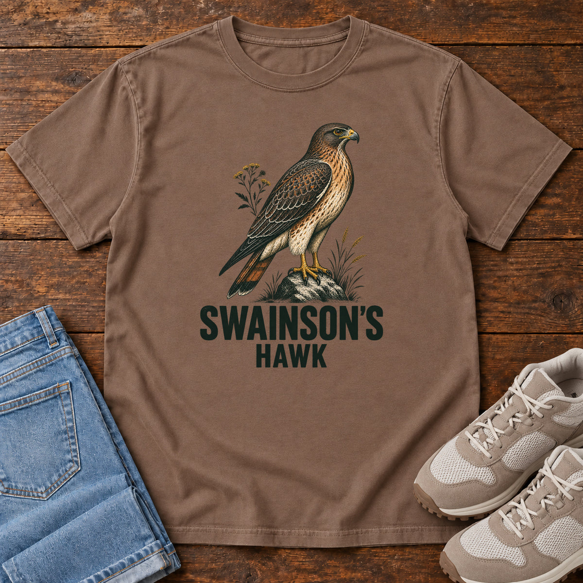 Swainson's Hawk T-Shirt in Espresso