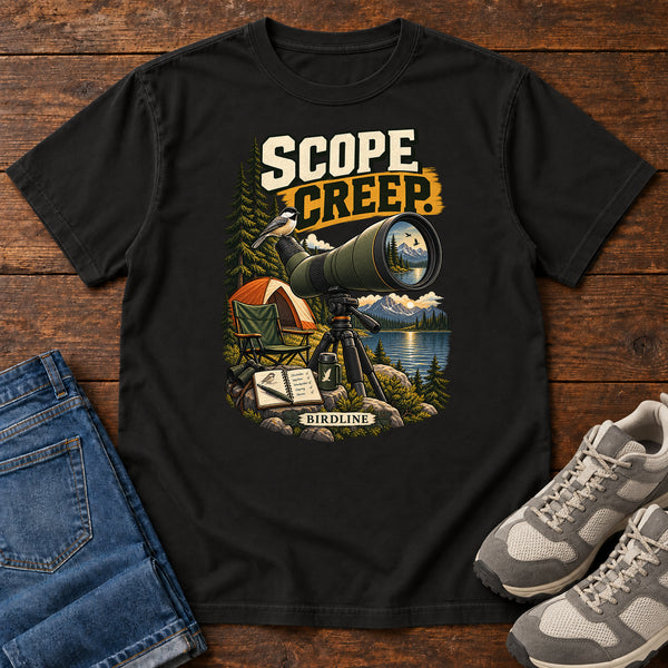 Scope Creep Spotting Scope T-Shirt, alternate view