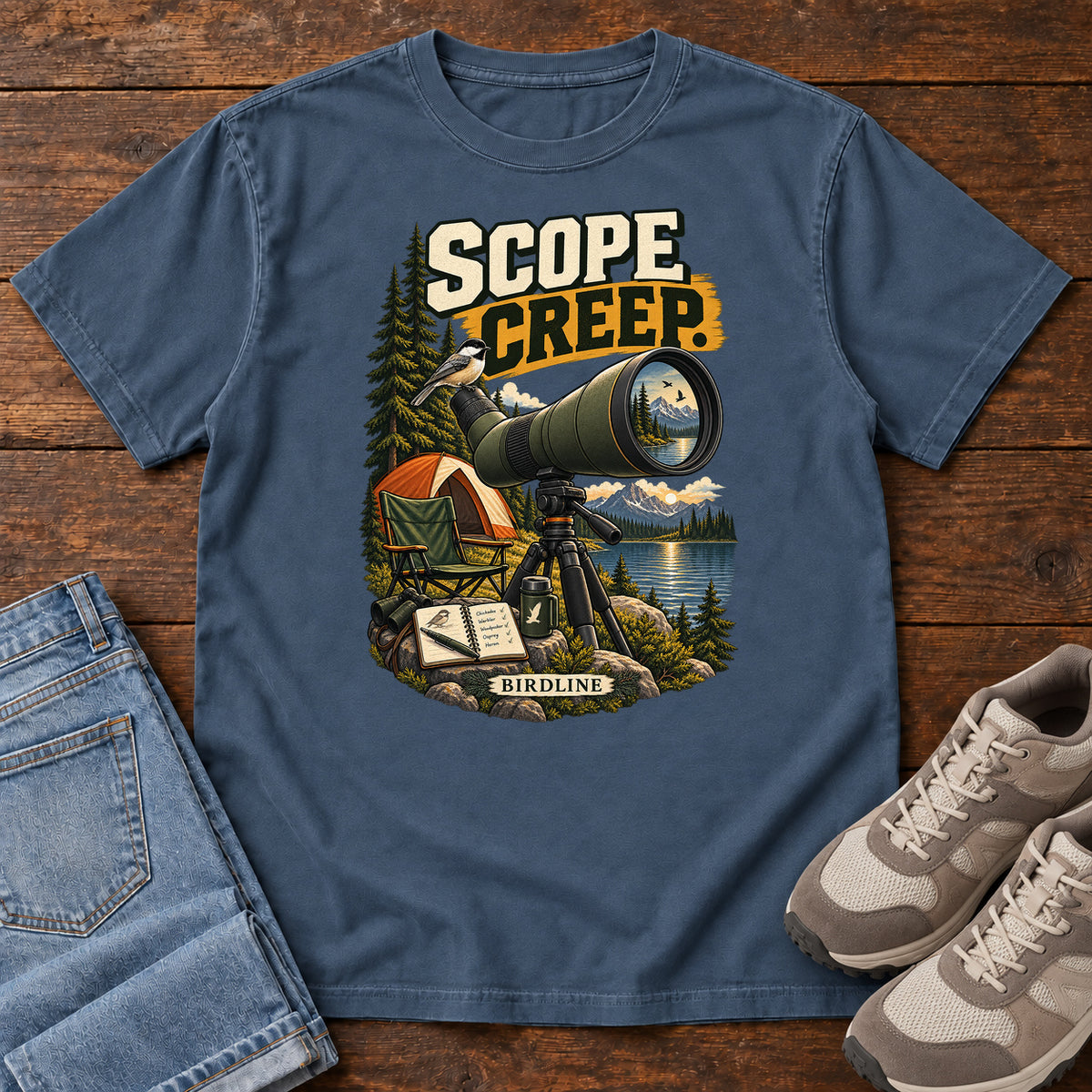 Scope Creep Spotting Scope T-Shirt in Midnight