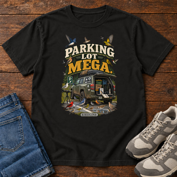 Parking Lot Mega Birding Vehicle T-Shirt, alternate view