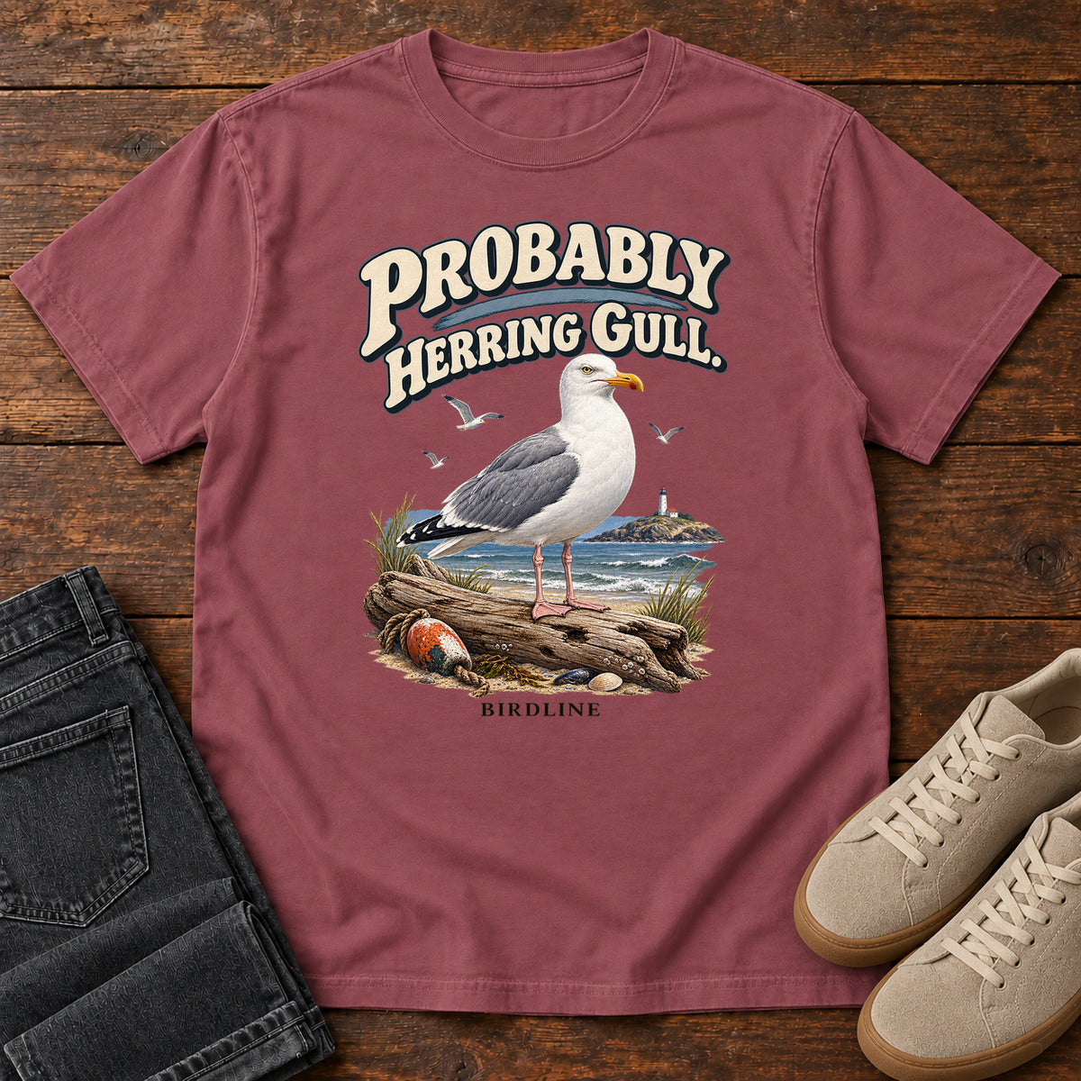 Probably Herring Gull T-Shirt in Brick