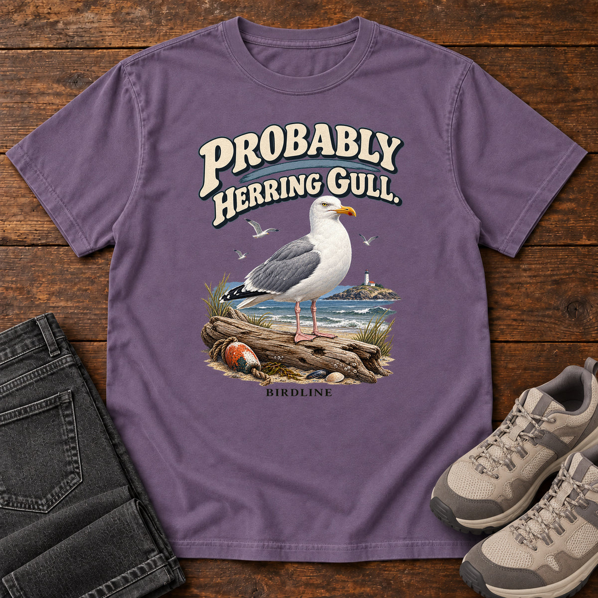 Probably Herring Gull T-Shirt in Grape