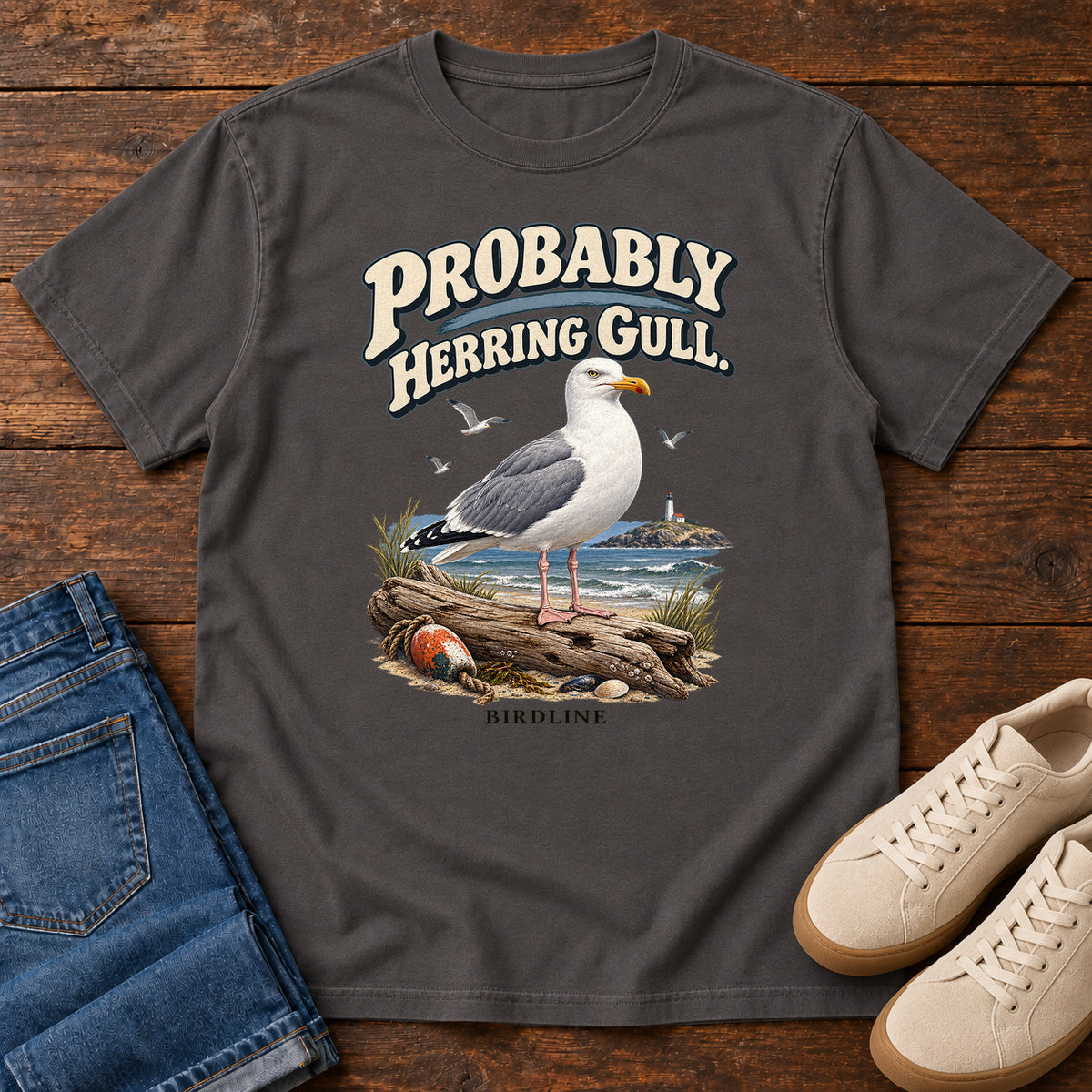 Probably Herring Gull T-Shirt in Graphite