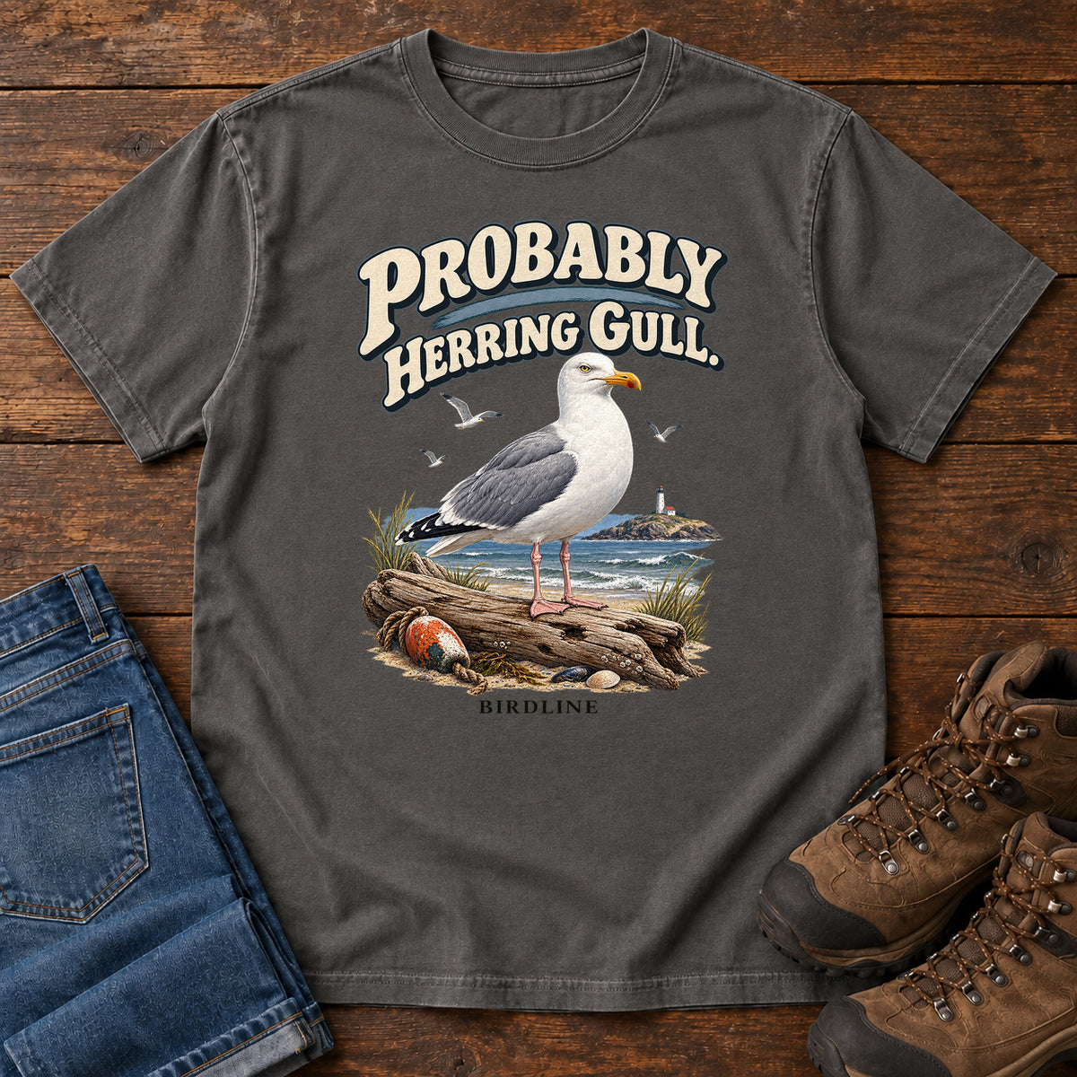 Probably Herring Gull T-Shirt in Pepper
