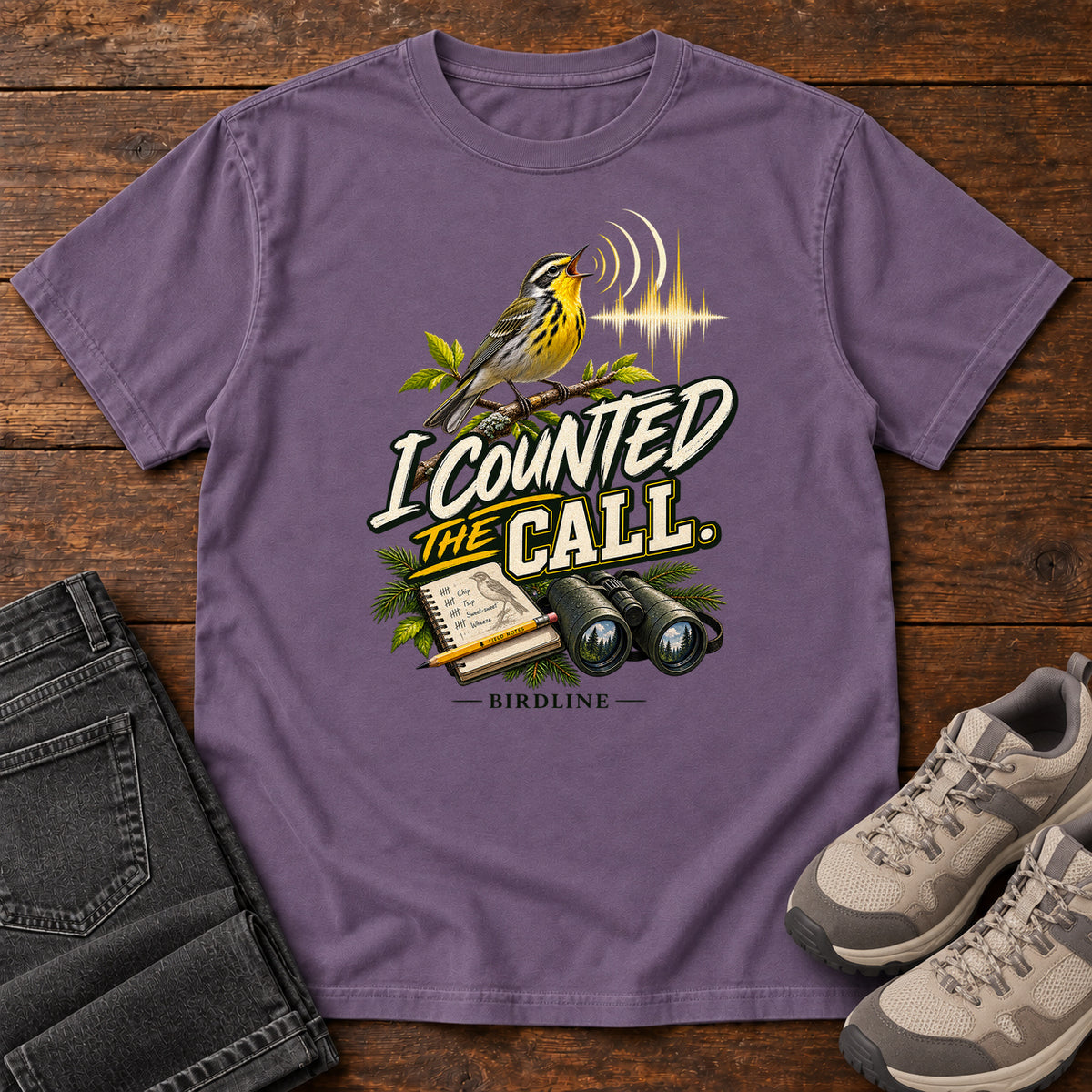 I Counted the Call Songbird T-Shirt in Grape