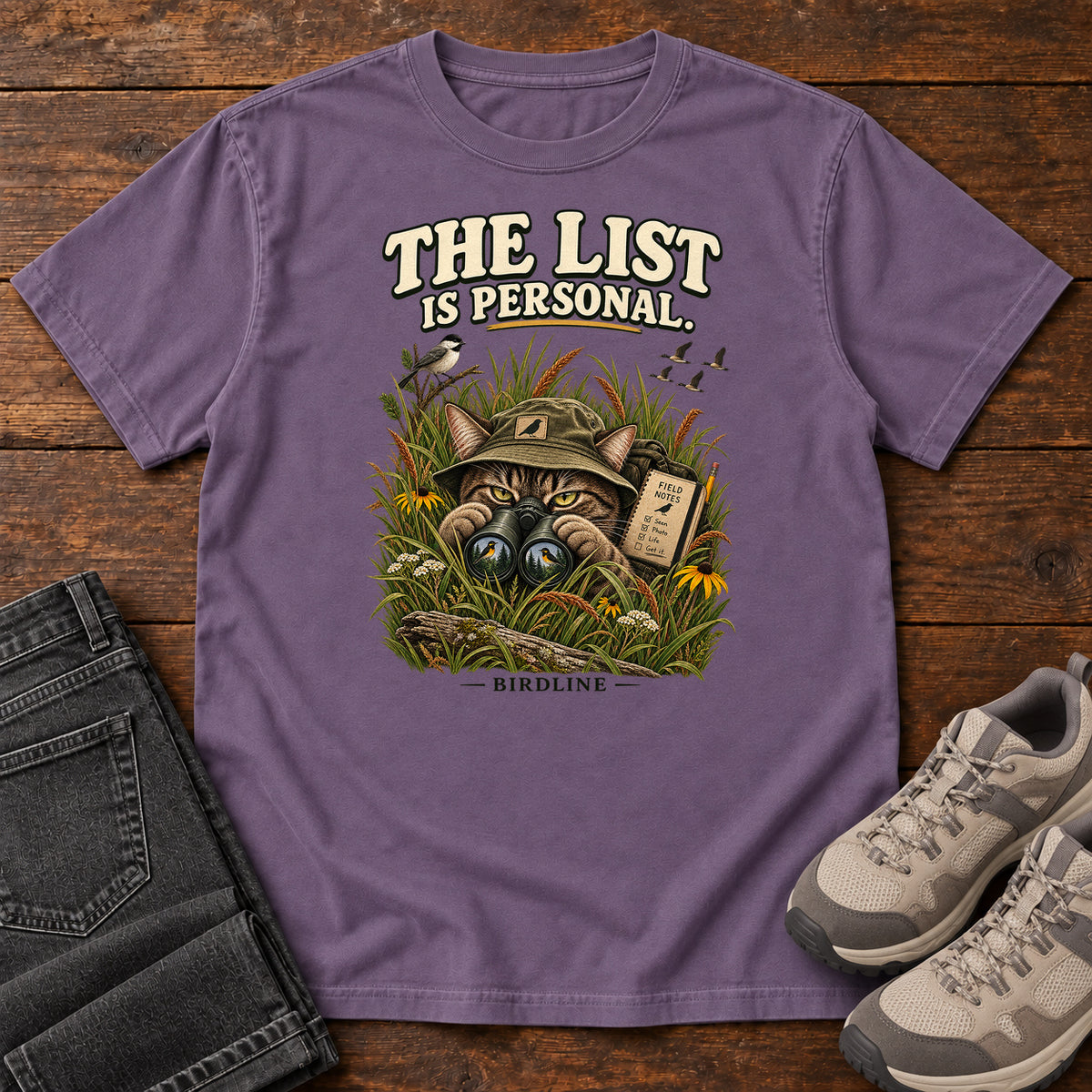 The List Is Personal Cat T-Shirt in Grape