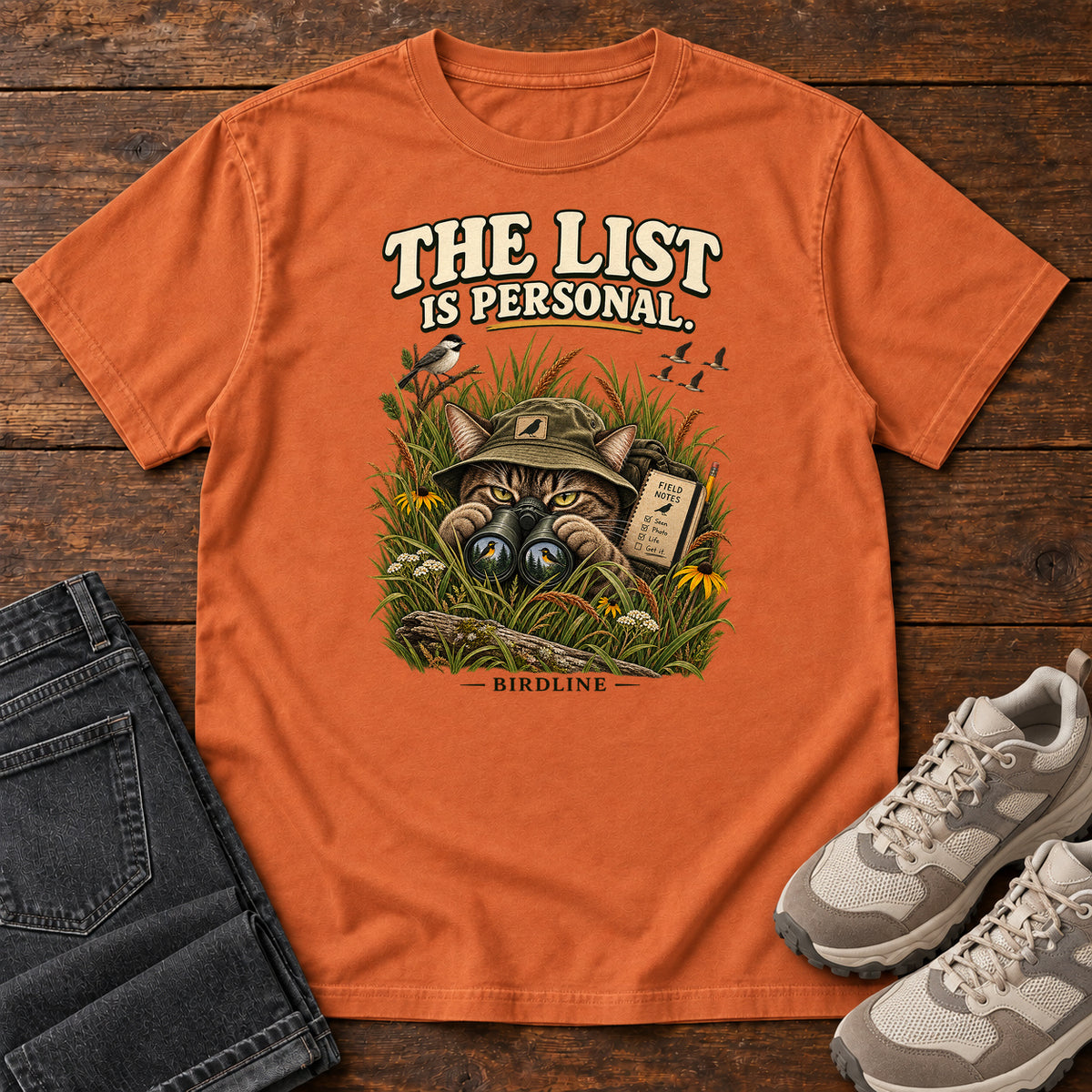 The List Is Personal Cat T-Shirt in Yam