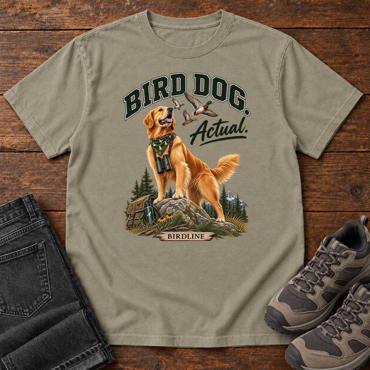 Bird Dog Actual T-Shirt in Sandstone