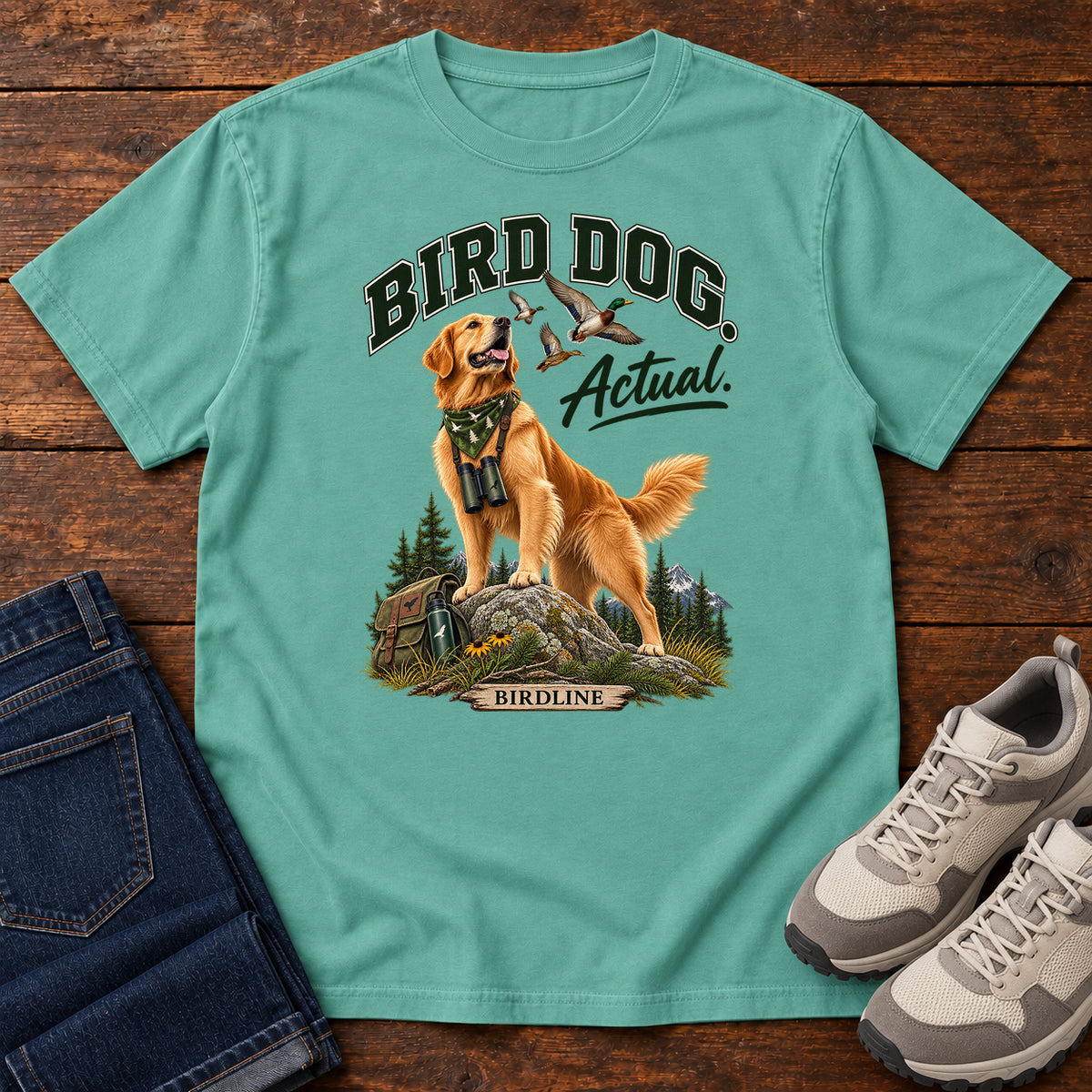 Bird Dog Actual T-Shirt in Seafoam