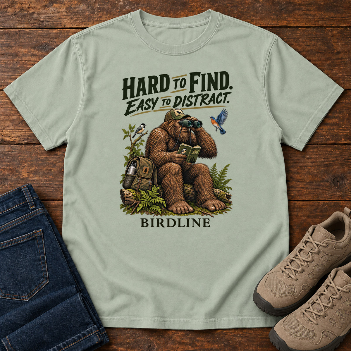 Hard to Find Easy to Distract Bigfoot T-Shirt in Bay