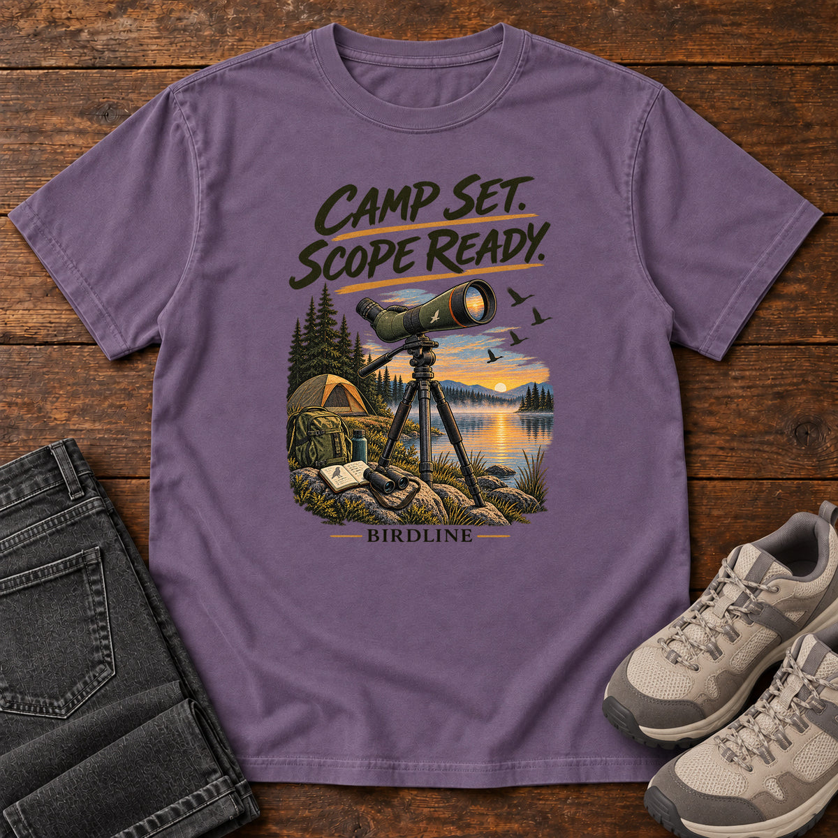 Camp Set Scope Ready T-Shirt in Grape
