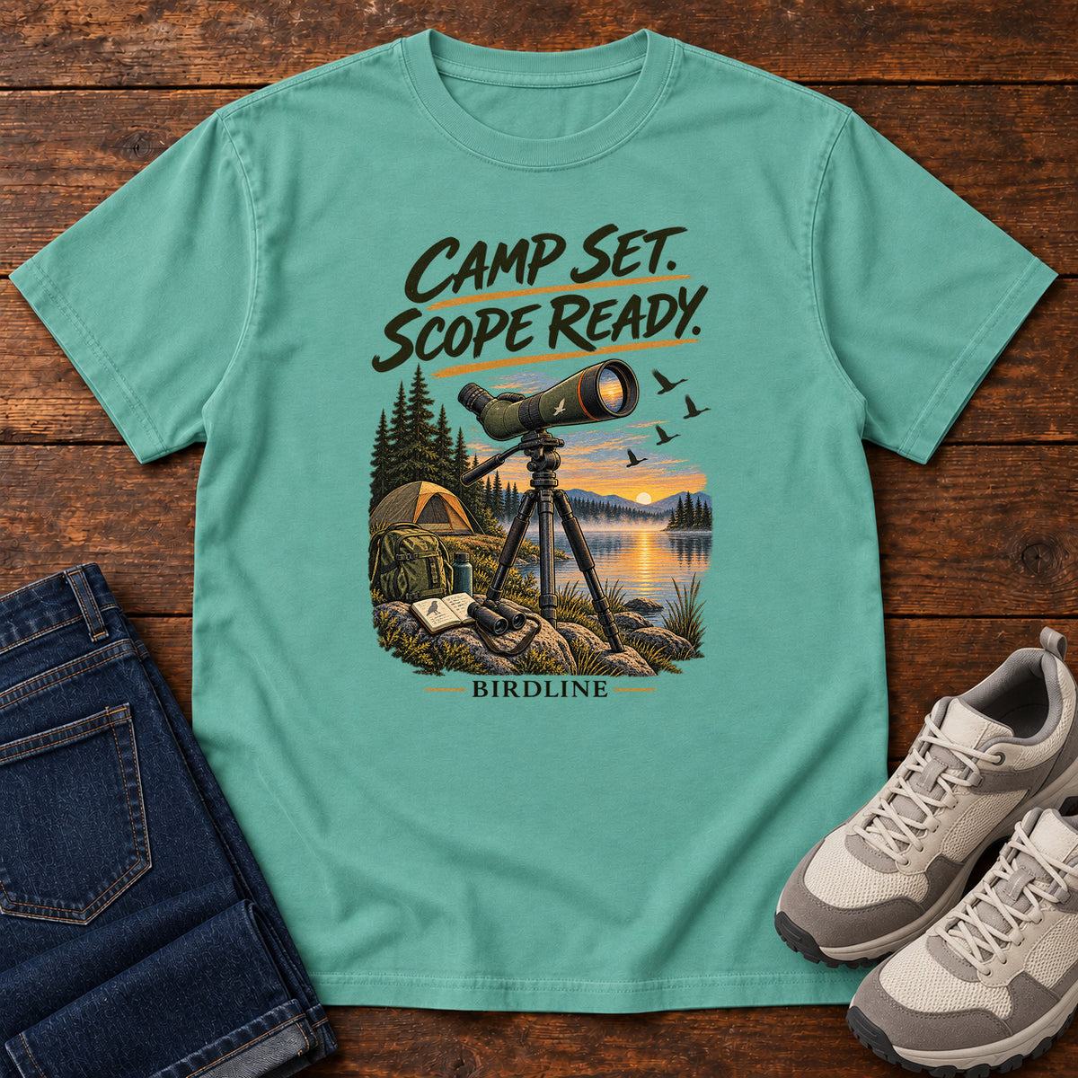 Camp Set Scope Ready T-Shirt in Seafoam