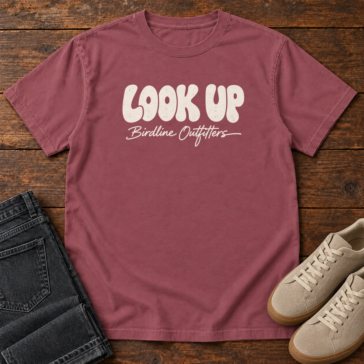 Look Up T-shirt in Brick
