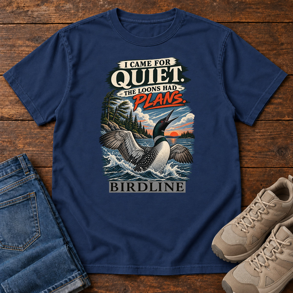 I Came for Quiet the Loons Had Plans T-Shirt in True Navy