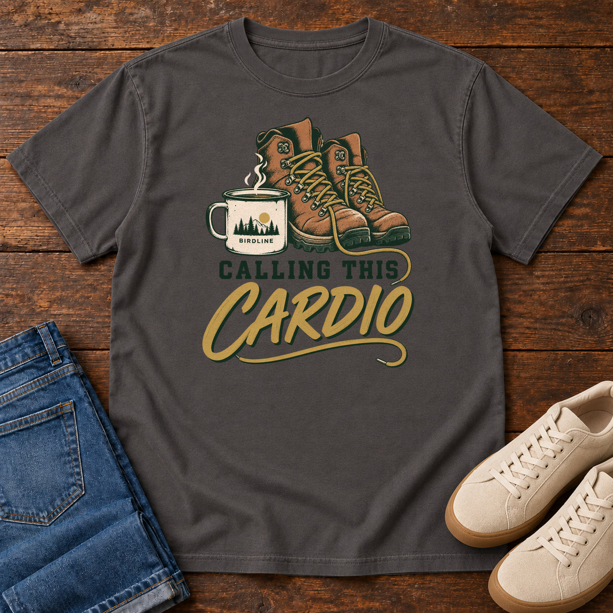 Calling This Cardio T-Shirt in Graphite