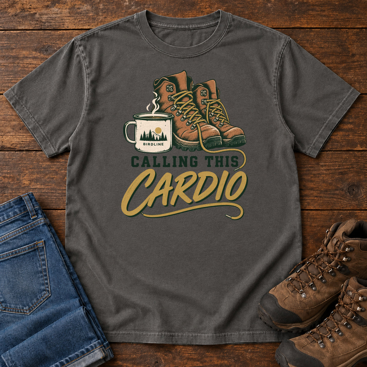Calling This Cardio T-Shirt in Pepper