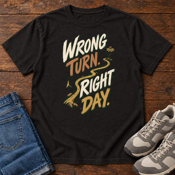 Wrong Turn Right Day T-Shirt, alternate view