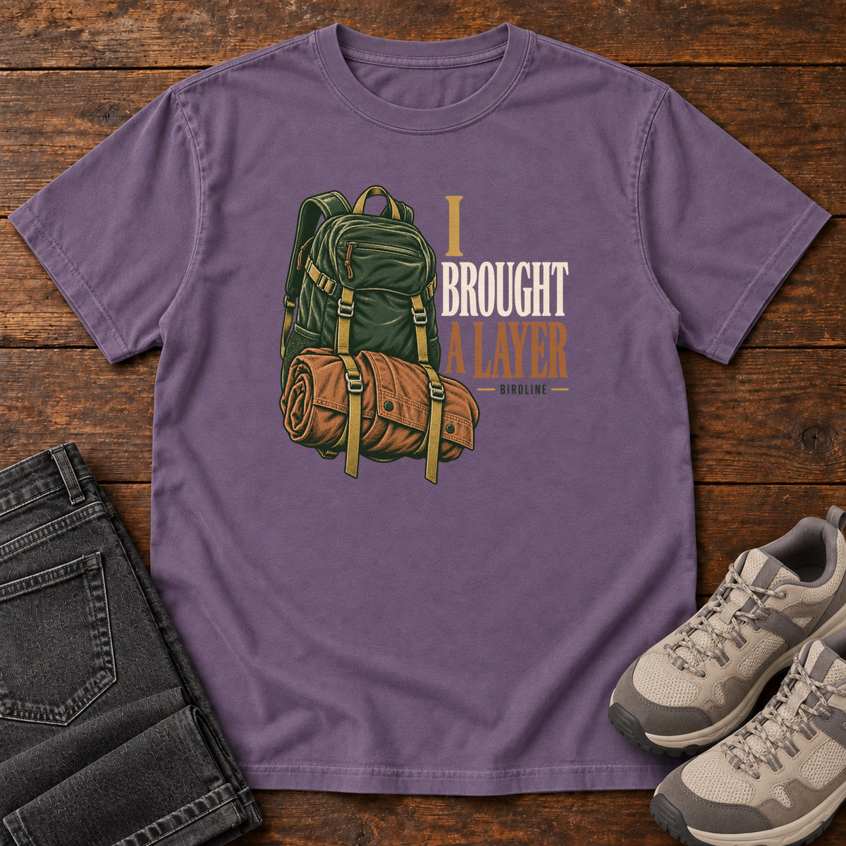 I Brought a Layer T-Shirt in Grape
