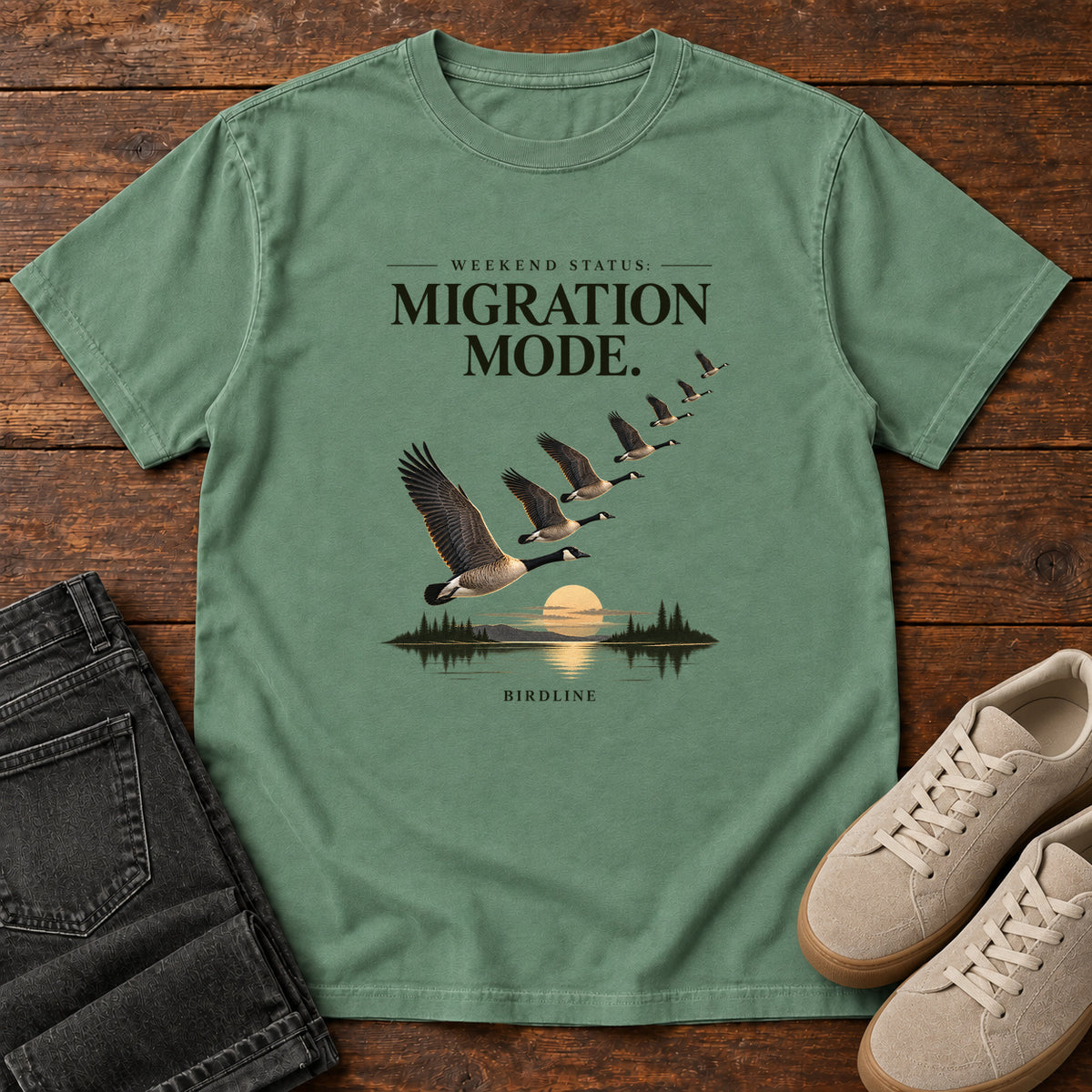 Weekend Status Migration Mode T-Shirt in Light Green
