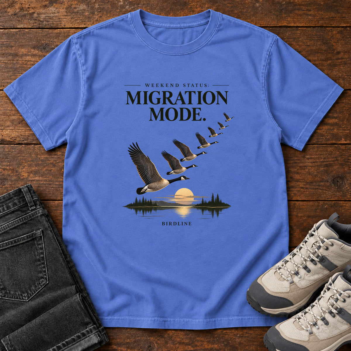 Weekend Status Migration Mode T-Shirt in Mystic Blue