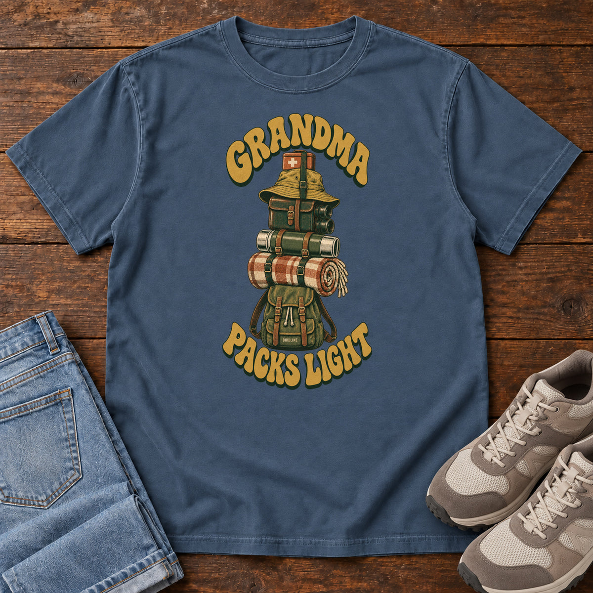 Grandma Packs Light T-Shirt in Midnight