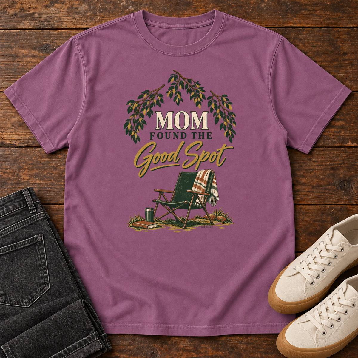 Mom Found the Good Spot T-Shirt in Berry