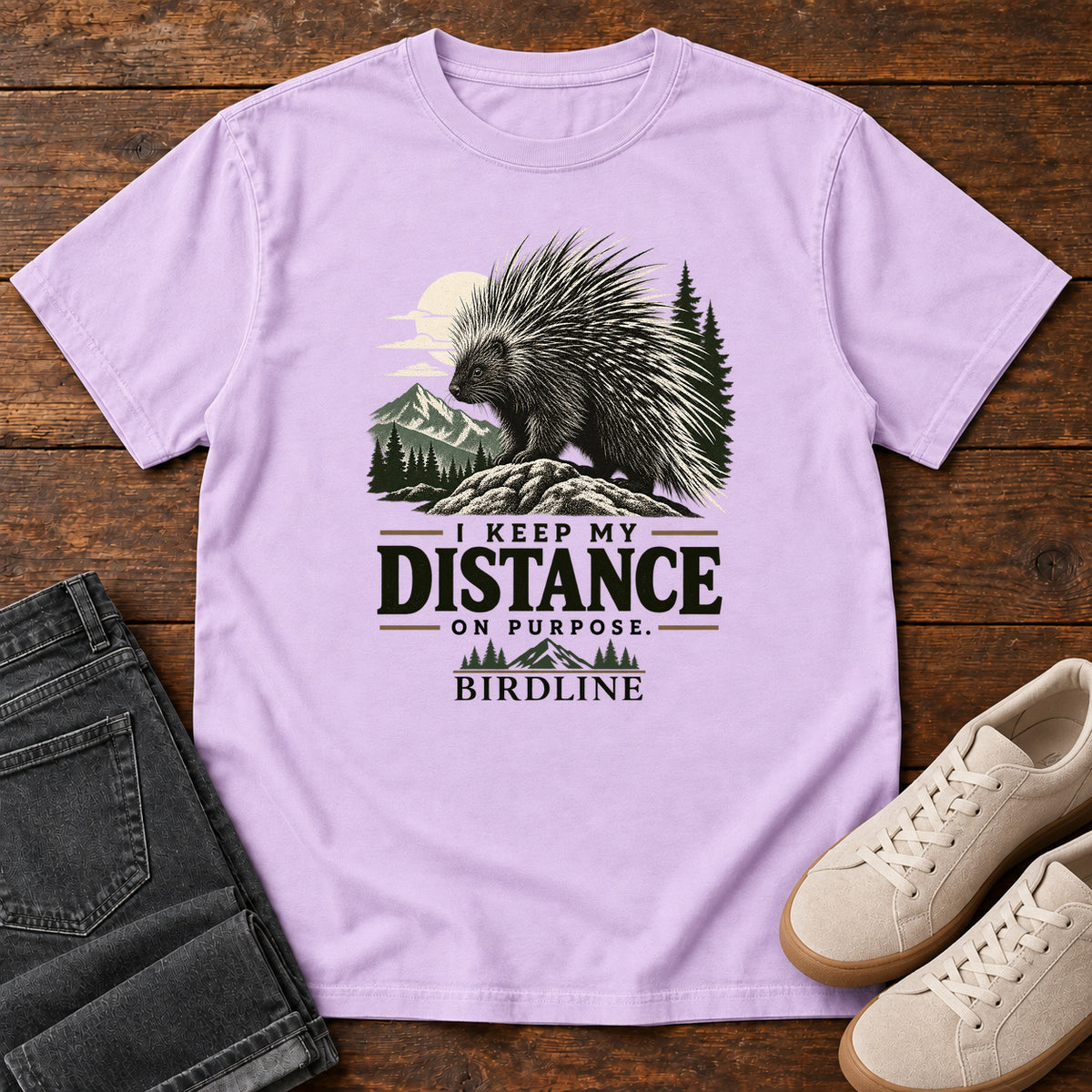 Keep My Distance on Purpose Porcupine T-Shirt in Orchid