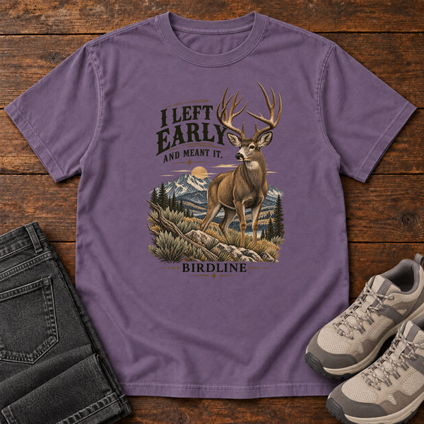 I Left Early and Meant It Deer T-Shirt, alternate view