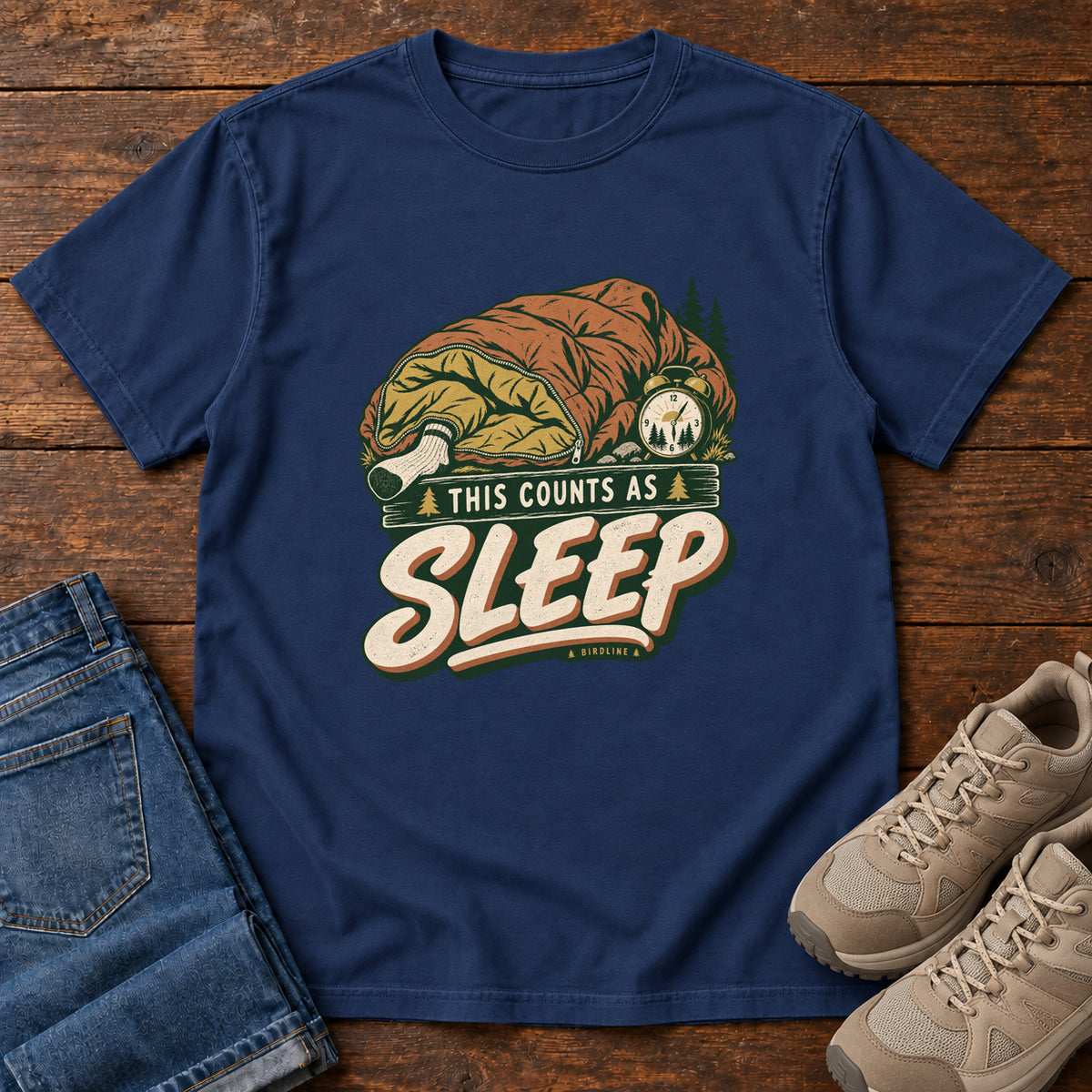 This Counts as Sleep T-Shirt in True Navy