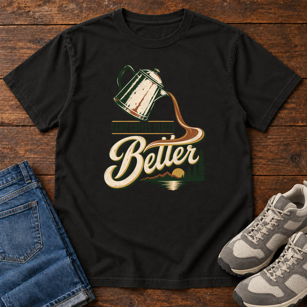 Camp Coffee Tastes Better T-Shirt, alternate view