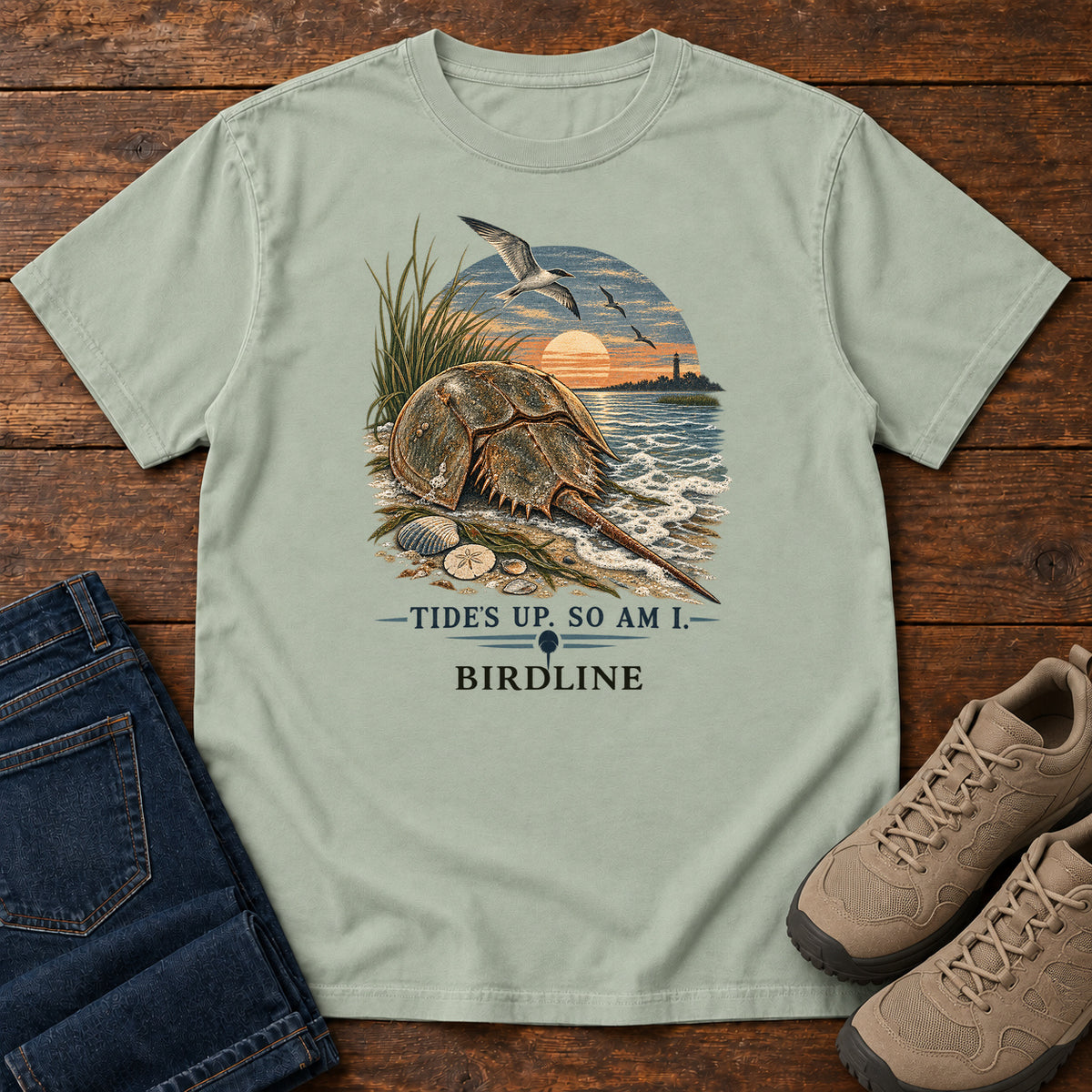 Tides Up Horseshoe Crab T-Shirt in Bay
