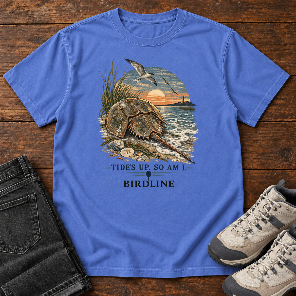 Tides Up Horseshoe Crab T-Shirt in Mystic Blue