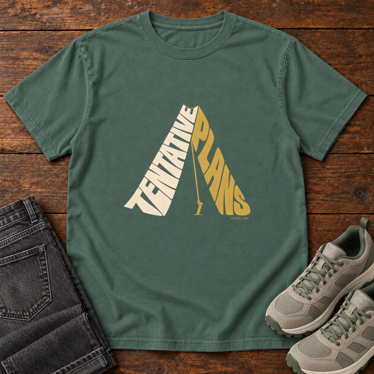 Tentative Plans T-Shirt in Blue Spruce