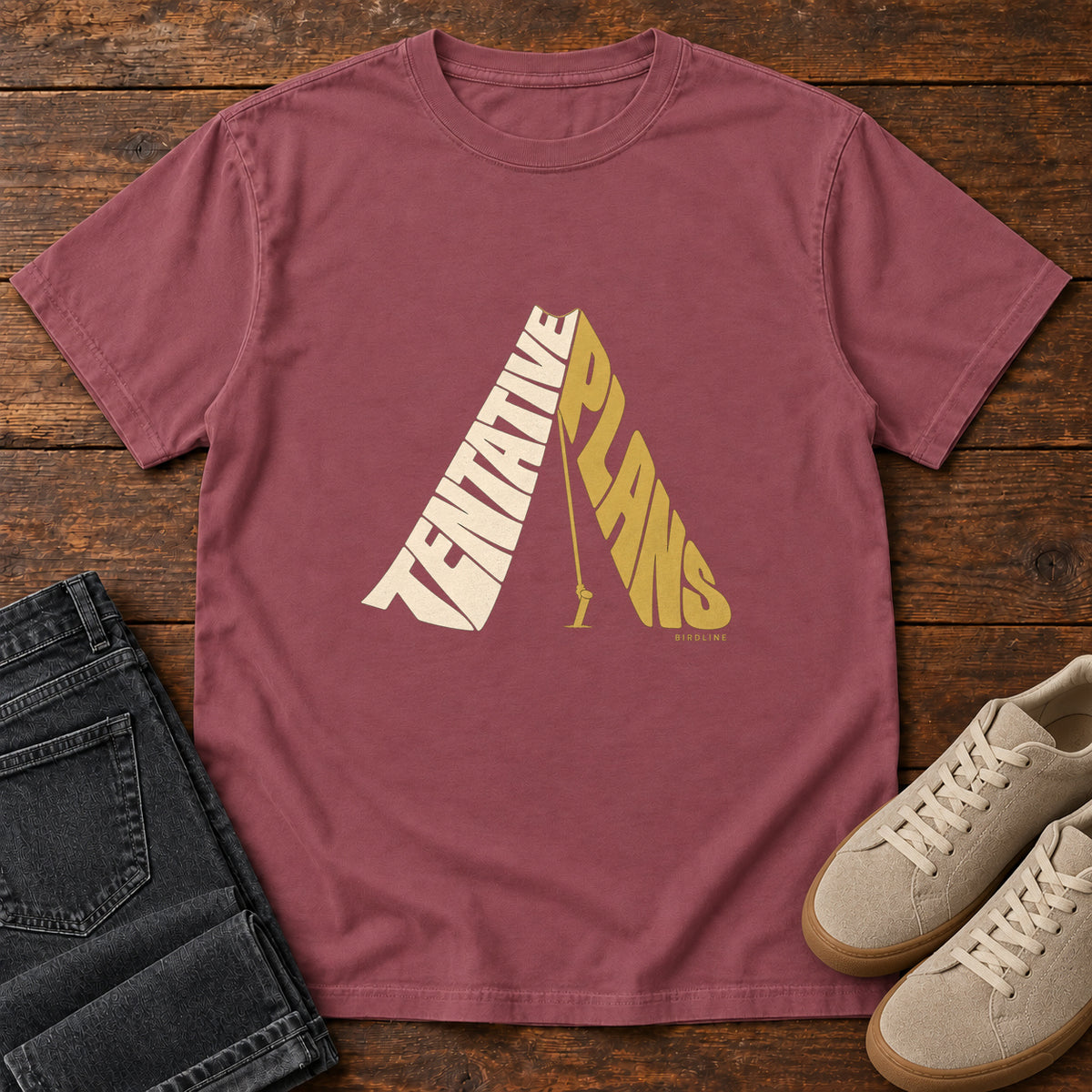 Tentative Plans T-Shirt in Brick