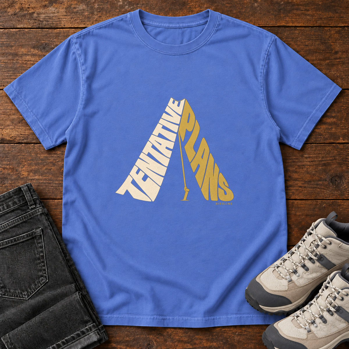 Tentative Plans T-Shirt in Mystic Blue