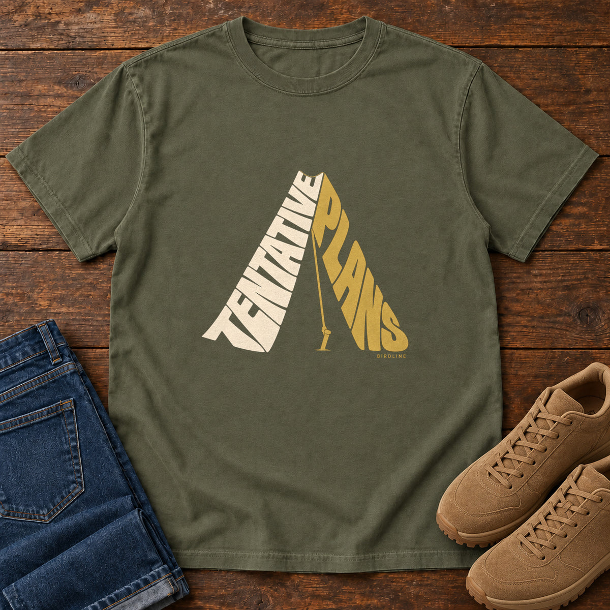 Tentative Plans T-Shirt in Sage