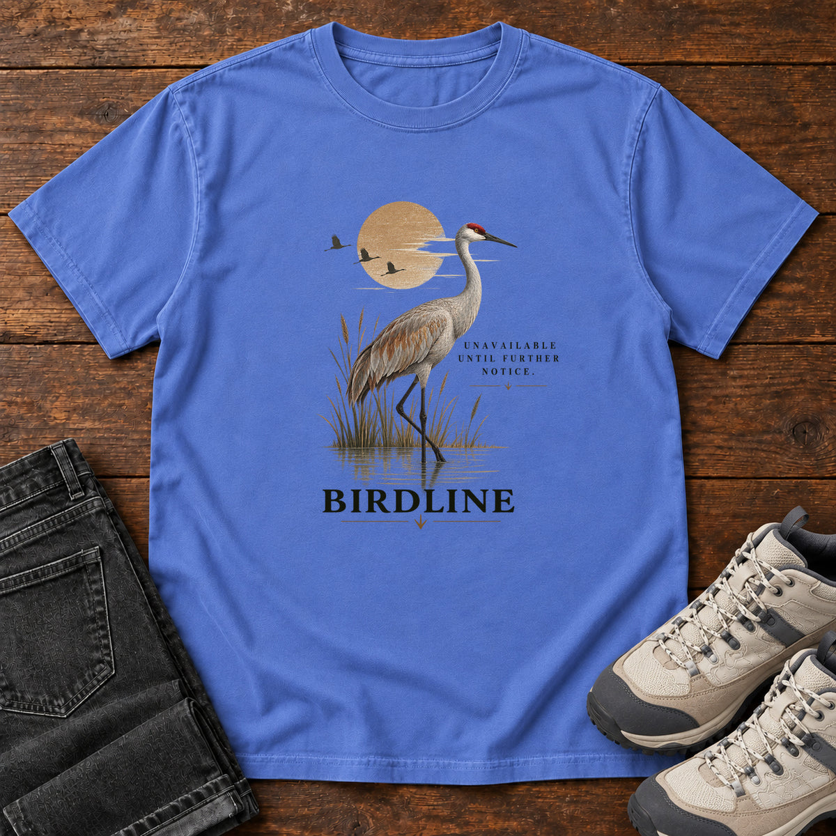 Unavailable Until Further Notice Crane T-Shirt in Mystic Blue