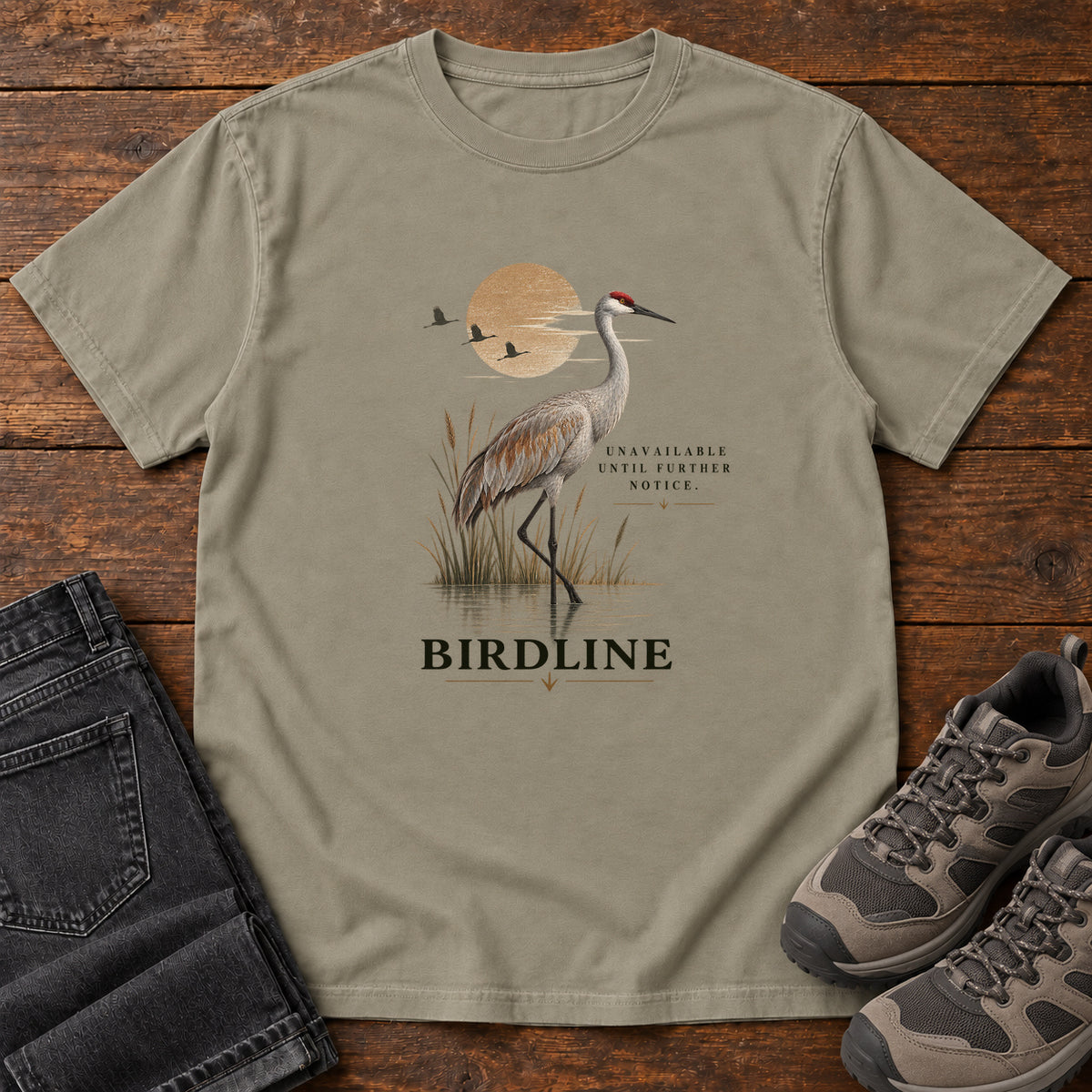 Unavailable Until Further Notice Crane T-Shirt in Sandstone