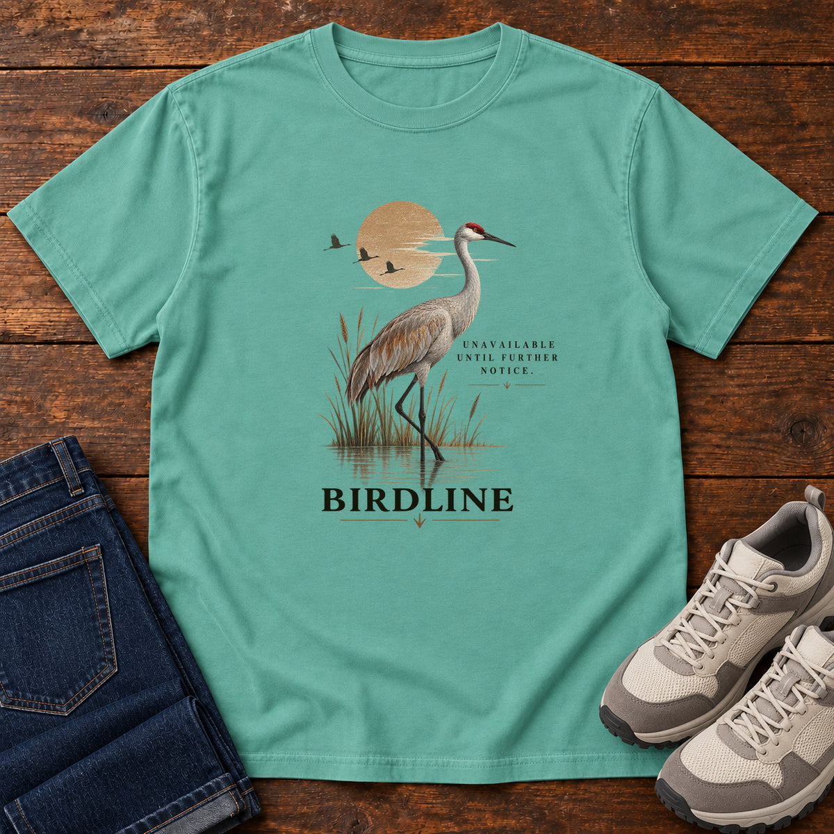 Unavailable Until Further Notice Crane T-Shirt in Seafoam