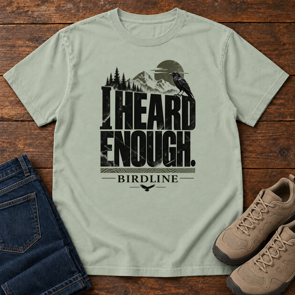 Heard Enough Raven T-Shirt in Bay