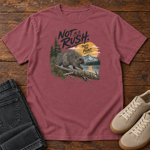 Not in a Rush That's the Point Porcupine T-Shirt, alternate view