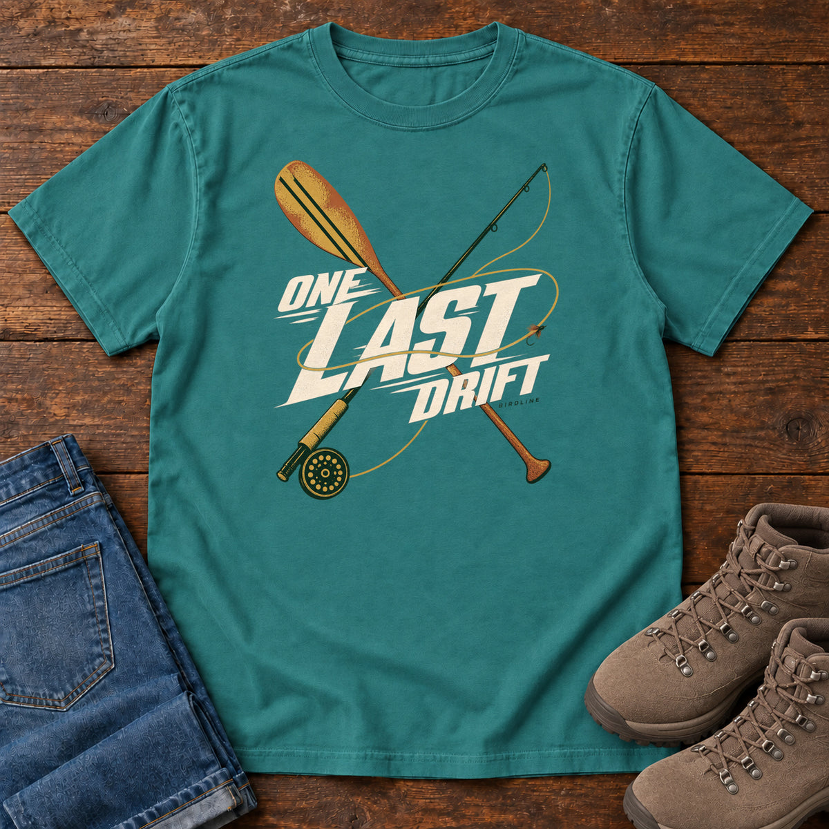 One Last Drift T-Shirt in Emerald, front view