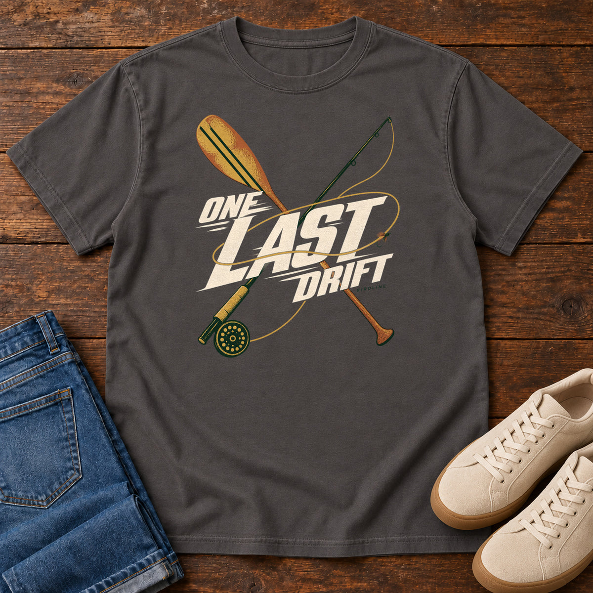 One Last Drift T-Shirt in Graphite, front view