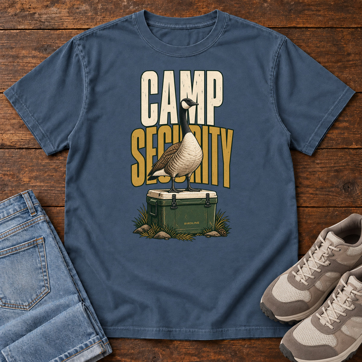 Camp Security T-Shirt in Midnight, front view