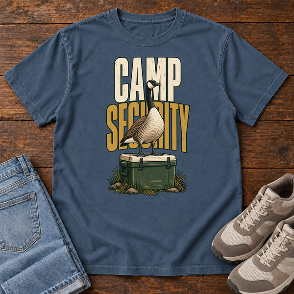 Camp Security T-Shirt in Midnight, front view
