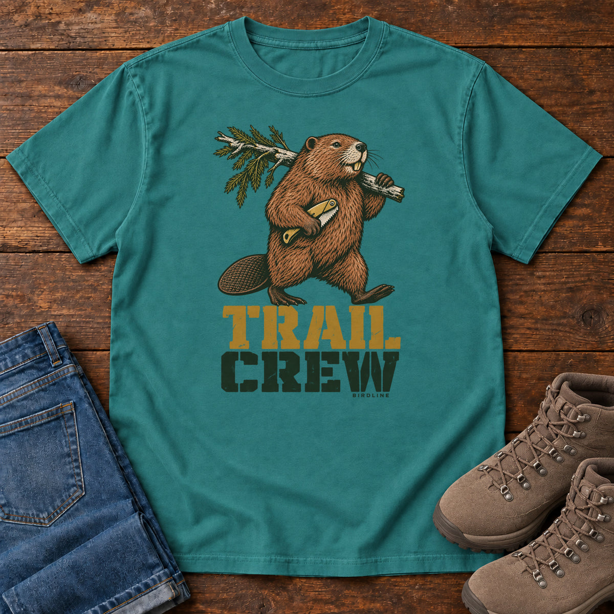 Trail Crew T-Shirt in Emerald, front view