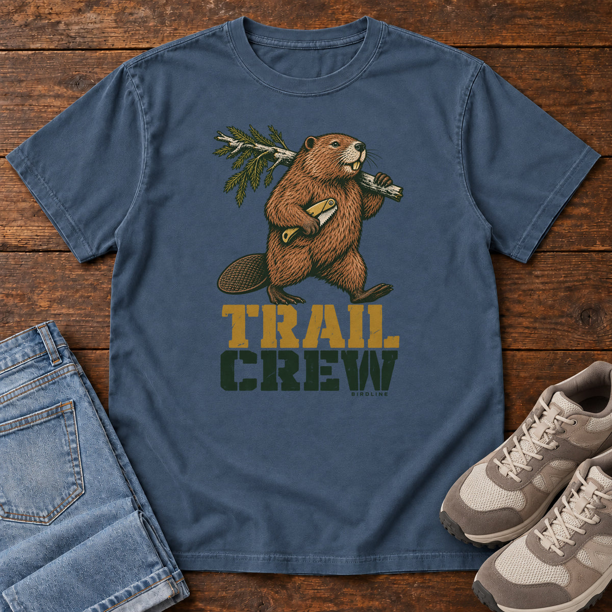Trail Crew T-Shirt in Midnight, front view
