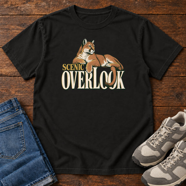 Scenic Overlook T-Shirt in Black, front view