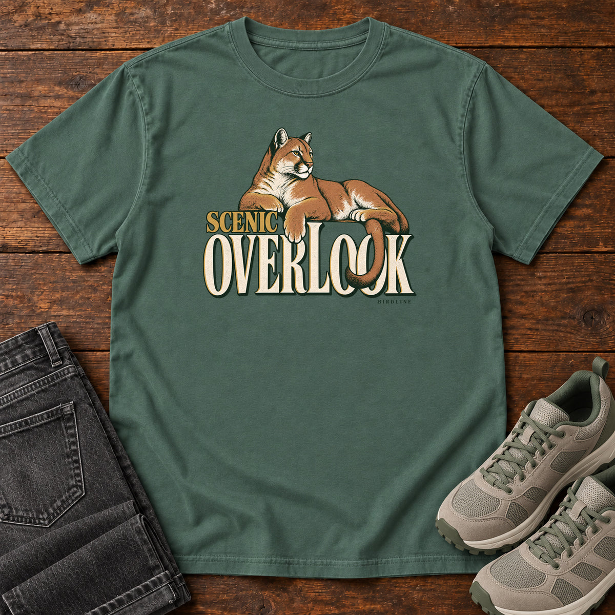 Scenic Overlook T-Shirt in Blue Spruce, front view
